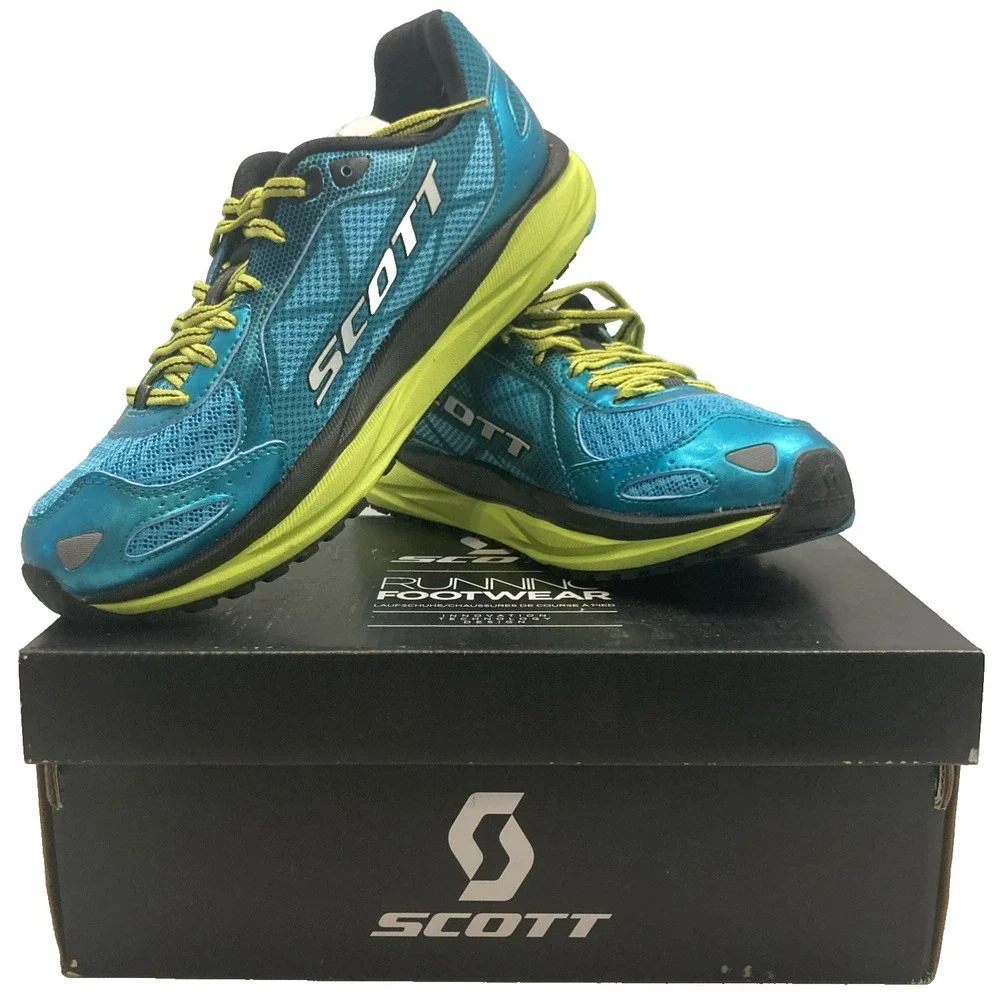 New Scott‎ AF+ Trainer Running Shoes Trainers Teal Yellow Women's Size 7.5
